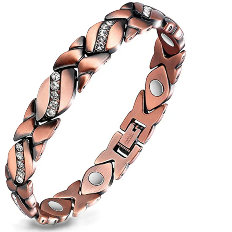 Diystar® Copper Bracelets for Women. Pure Copper Magnetic Bracelet with 3800 Gauss Effective Magnets